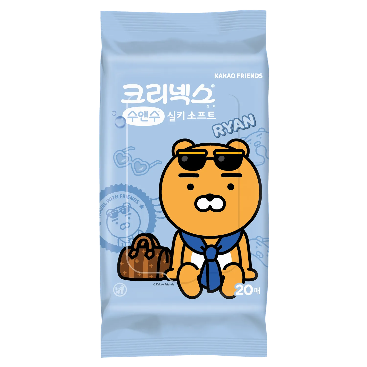 Kleenex Wet Wipes 20 Sheets Kakao Friends