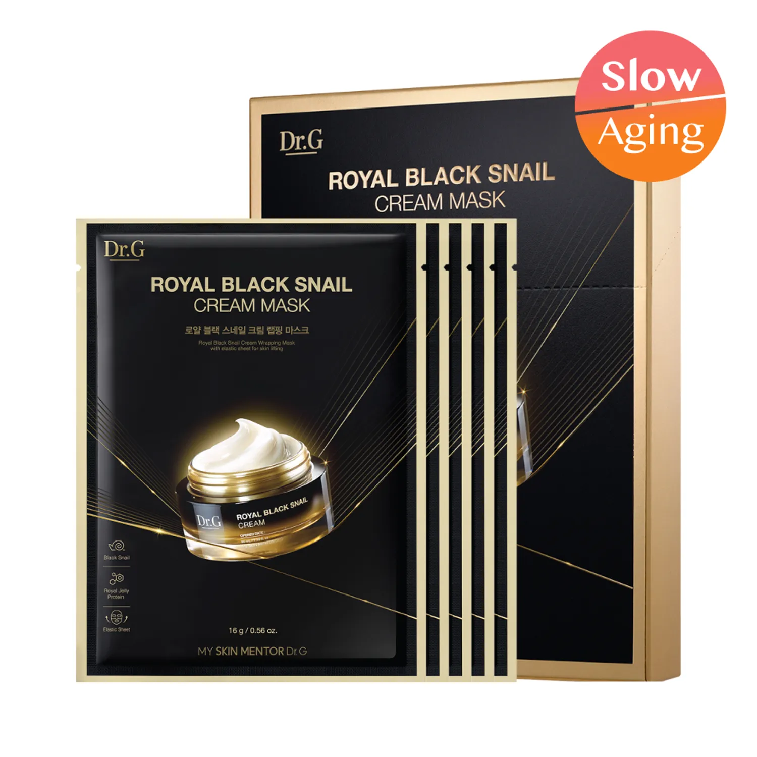 Dr.G Royal Black Snail Cream Mask Sheet 5 Sheets