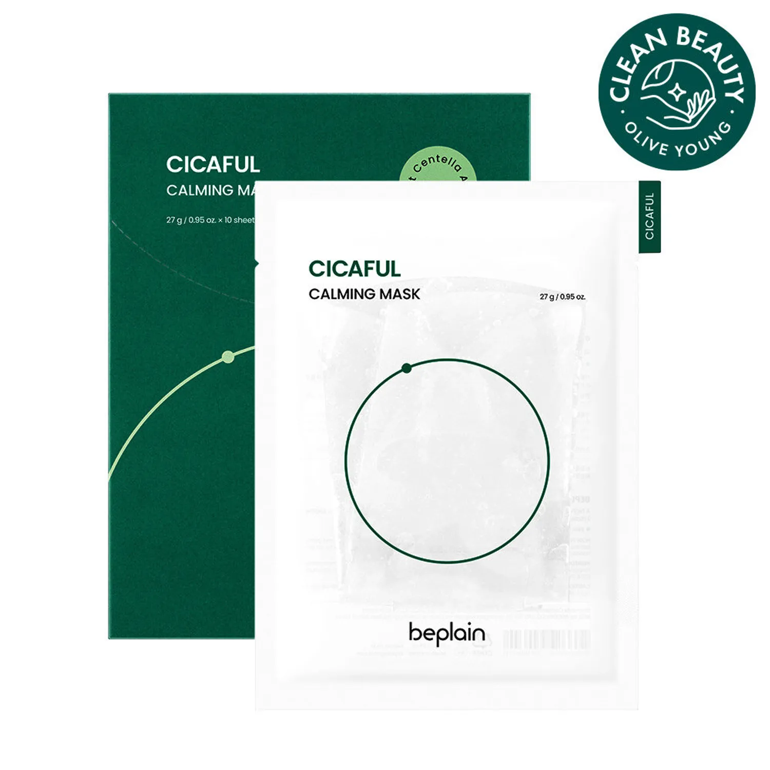 beplain Cicaful Calming Mask Sheet 10 Sheets